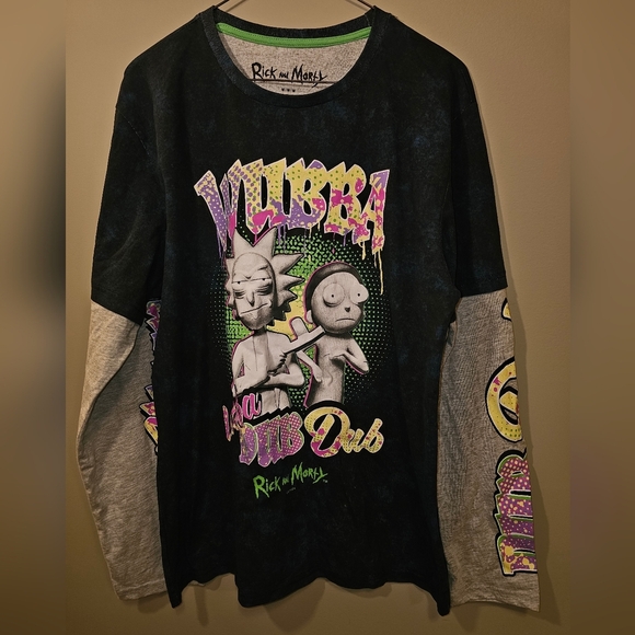 MAD Engine Other - MAD Engine Black and Gray Rick and Morty Long Sleeve Tee